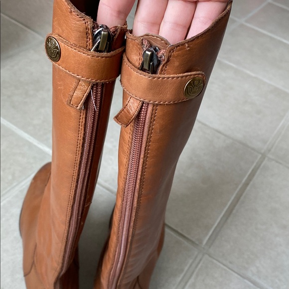 Sam Edelman Penny Tan Leather Knee-High Boots - Picture 7 of 13